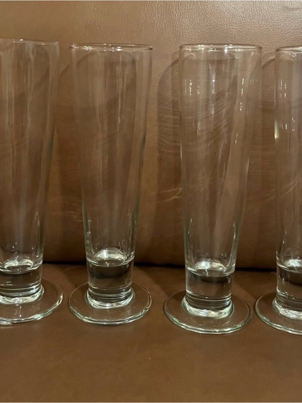 Vtg Waterford Crystal Marquis Pilsner Beer Glasses, Set of 4